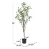 Artificial Milan Leaf Bonsai Tree for Home and Office, Realistic Faux Green Plant Pre-Potted Black Pot, Decorative Indoor Bonsai with Clustered Leaves - 3 of 4