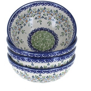 Blue Rose Polish Pottery M089 Manufaktura Dessert Bowl Set - 1 of 2
