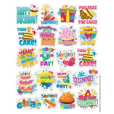 Eureka Birthday Theme Stickers, Pack of 120 (Pack of 10)
