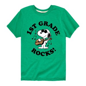 Boys' - Peanuts - 1st Grade Rocks Short Sleeve Graphic T-Shirt - 1 of 4