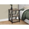 FONTOI Square 3-Tier Side Table with 2 Storage Shelves, Bedside Table with X-Shaped Design for Living Room, Bedroom, Taupe, 18"*26"*18" - 4 of 4