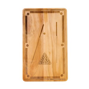 Slickblue 18"x11" Pine Wood Pool Table Shaped Board – Great for Serving & Decorating in Your Entertainment Area - 1 of 4