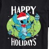 Men's - Lilo and Stitch - Happy Holidays Christmas Short Sleeve Graphic T-Shirt - 2 of 4