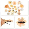 Unique Bargains Women's Fake Flowers Hair Clips Beige 20 Pcs - 4 of 4