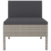 vidaXL Patio Chairs 3 pcs with Cushions Poly Rattan Gray - 4 of 4