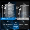 Itopfox Shower Head Combo with High Pressure Rain Shower and Handheld Spray, Adjustable Extension Arm for Powerful Water Flow, Includes Long Hose - 2 of 4
