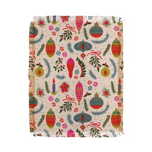 Emanuela Carratoni Christmas Vintage Decorations 56"x46" Woven Throw Blanket - Deny Designs - 1 of 4