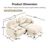 “Cloud” L-Shaped Sectional & Ottoman – Plush Chenille, Tufted High-Density Foam, Compact Corner Sofa for Living - 3 of 4