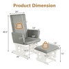 Costway Glider and Ottoman Cushion Set Wooden Baby Nursery Rocking Chair - 3 of 4