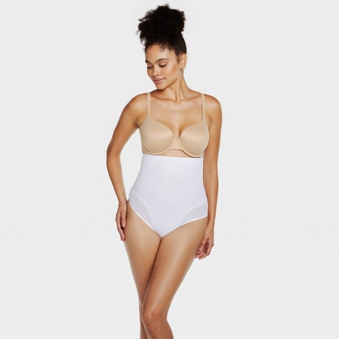 Slimshaper By Miracle Brands Women's High Waist Thong - White Xxl : Target