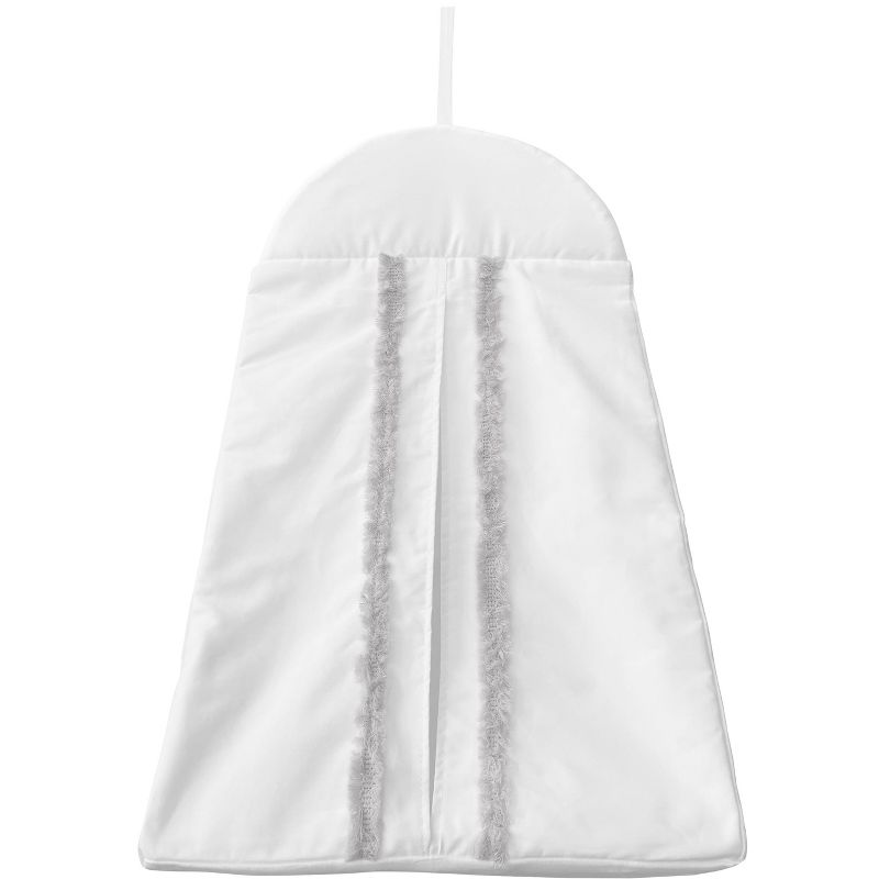 Sweet Jojo Designs Boy Girl Gender Neutral Unisex Baby Crib Bedding Set - Boho Fringe White and Grey Collection 4pc, 6 of 8