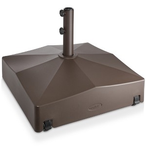 Casafield Patio Umbrella Base with Wheels, 131lb Fillable Umbrella Stand, 24" - 1 of 4