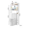 Over The Toilet Shelf, Metal Floor-Standing Toilet Storage, with Removable Towel Hooks&Paper Holder, for Bathroom, Restroom, Laundry - 2 of 4