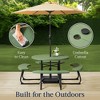Best Choice Products 8-Person Circular Outdoor Picnic Table w/ 4 Benches, Umbrella Hole, 2000lb Capacity - 4 of 4