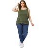Agnes Orinda Women's Plus Size Swing Lace Flowy Sleeveless Casual Tank Tops - 3 of 4