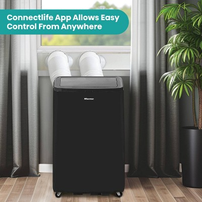 Hisense 10,000 BTU Black Portable Inverter Air Conditioner with Wi-Fi and Remote