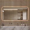 Okak Modern Rectangle Smart Wall Mirror for Bathroom,Bedroom,Barber Shop Large Aluminum Vanity Mirror with LED Touch Screen - 2 of 4
