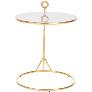 Emirah Round C Table - ACC3207A - Grey/Gold - Safavieh - 1 of 4