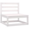 vidaXL 3 Piece Patio Lounge Set with Cushions White Solid Wood Pine - 2 of 4