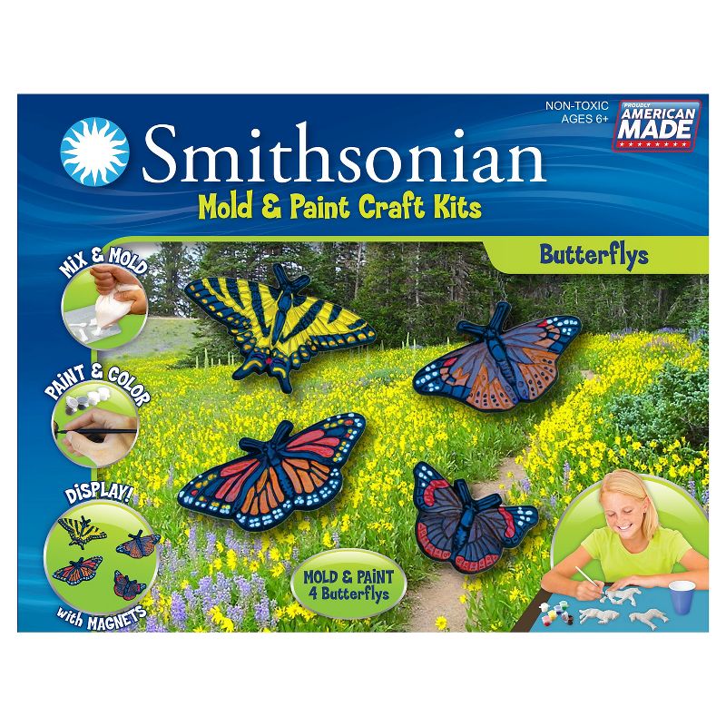 Smithsonian Mold &#38; Paint Craft Kit - Butterflies, 1 of 4