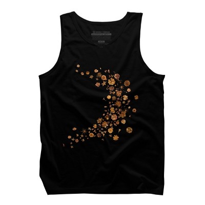 Men's Design By Humans Golden Flower Buds Breeze By designnatures Tank Top