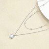 Sterling Silver Layered Necklace with Tree of Life, Infinity Cross, Lock and Key,Strawberry, Heart, Violin for Women. - 3 of 4