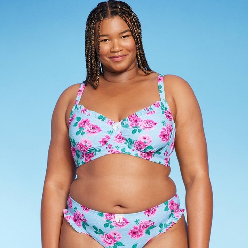 Women's Underwire Bikini Top - Wild Fable™ Bright Pink Xxs : Target