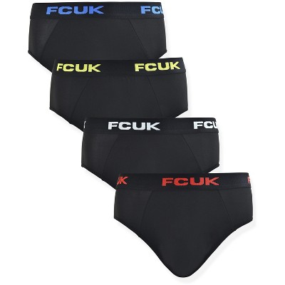 French Connection Men's 4 Pack 360 Stretch Hip Briefs - Premium Underwear  For Men In Black (colored Logo) Size: Xx Large : Target