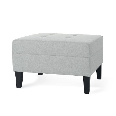 NicBex Modern 28.25" Rectangle Ottomans Wood Footstools with Cushioned Top for Bedroom and Living Room