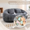 MOONMISS Giant Bean Bag Chair Couch, 57''W Oversized Bean Bag Sofa with Foam Filler, Lazy Loveseat Chair with 2 Pillows for Living Room - 2 of 4
