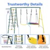 JANSNO Indoor/Outdoor Metal Swing Set with Safety Belt for Backyard - 4 of 4