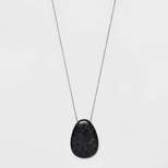 Semi-Precious Black Howlite Pendant Necklace - Universal Thread™ Black