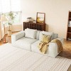 2-Seat Combo Modular Sofa, Oversized Sofa with Deep Seat and Wide Armrests, Sofa with Corduroy Velvet Fabric and Foam Filling-Baofuwish - 2 of 4