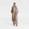 KBB by KAHLANA Women's 'The Sweatshirt Trench Coat' - Khaki/Heather Gray - 3 of 3