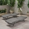 PAGED Patio Chaise Lounge Modern Aluminum Frame Recliner with Wooden Side Table Tiltable Lounge Chair for Outside - 2 of 4