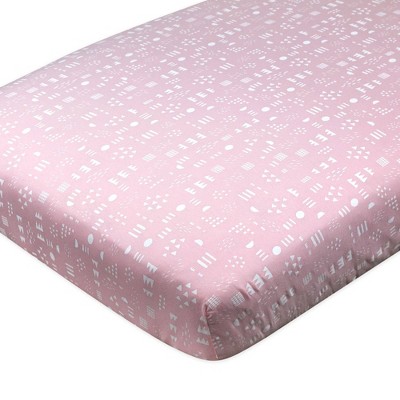 Honest Baby Organic Cotton Fitted Crib Sheet - Pattern Play Pink