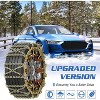Docred Upgraded Snow Chains 8/10 Pack, Tire Chains for Cars/SUVs/Pickup Trucks, Emergency Anti Slip Tire Traction Chains for Tire Width - 3 of 4