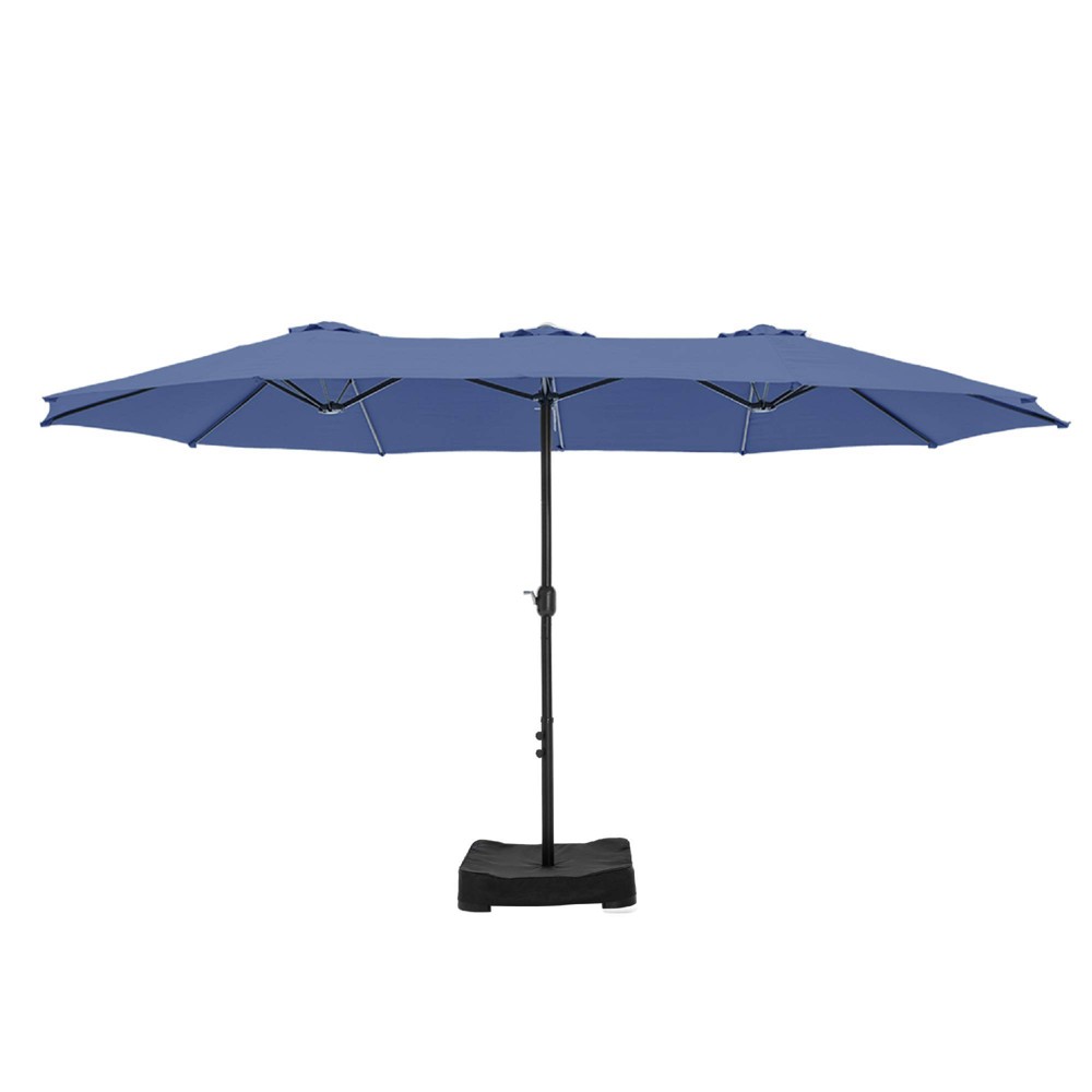 Photos - Parasol Captiva Designs 9'x15' Rectangular Outdoor Market Umbrella: UV & Tear-Resi