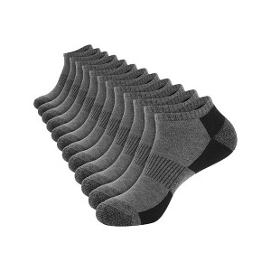 TIME HOLLOW Gray Breathable Cushioned Ankle Socks - 1 of 3