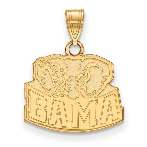 Black Bow Jewelry 10k Yellow Gold Alabama Crimson Tide NCAA Small Pendant - 1 of 3