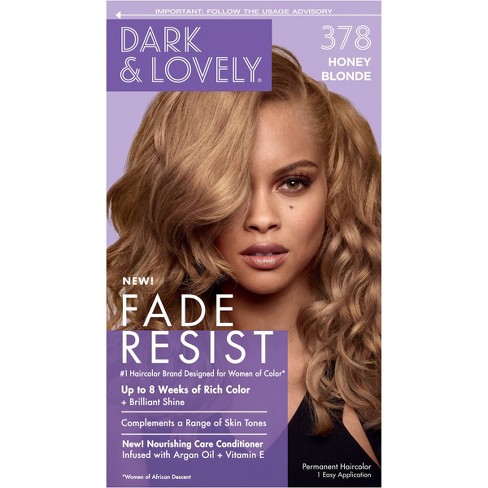 Dark And Lovely Fade Resist Permanent Hair Color - 6 Fl Oz - 378 Honey  Blonde : Target