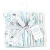 Hudson Baby Cotton Flannel Burp Cloths, New Elephant 10-Pack, One Size - 2 of 4