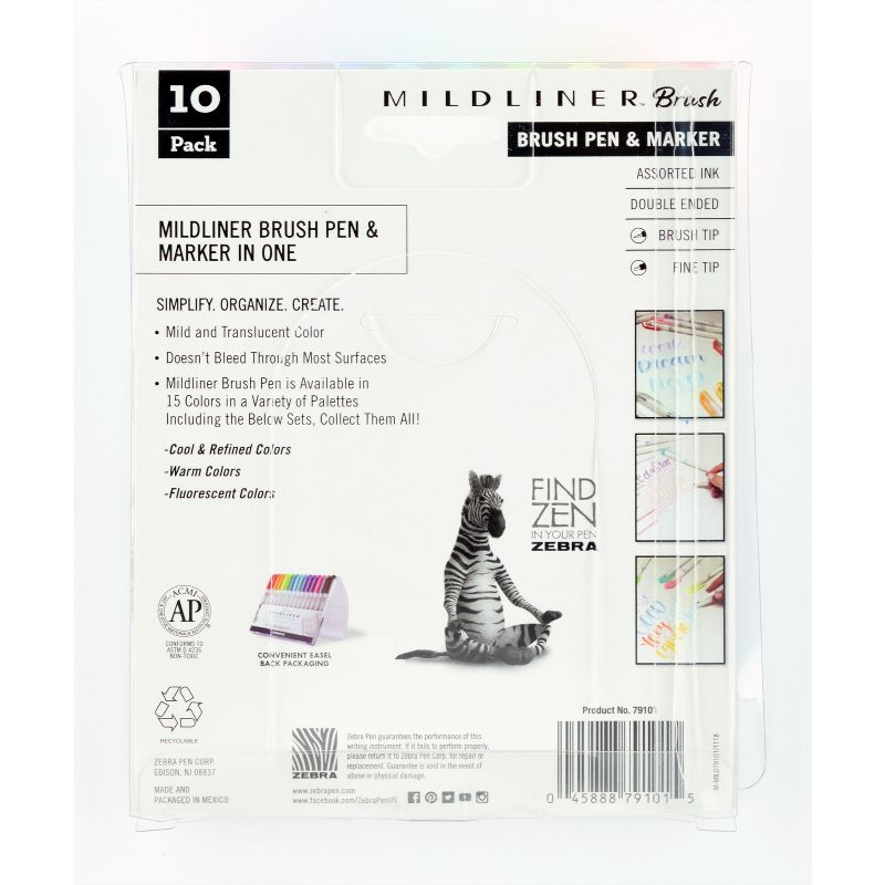 Zebra 10ct Mildliner Dual-tip Creative Markers Assorted Colors, 3 of 7