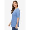 Woman Within Plus Size Lace-Up Knit Tee - 4 of 4