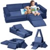 12pcs Modular Kids Play Couch, Boys Girls Toddler Child Sofa Couch, Versatile Kid DIY Creativing Playroom Bedroom, Convertible Foam & Floor Cushion - 2 of 4