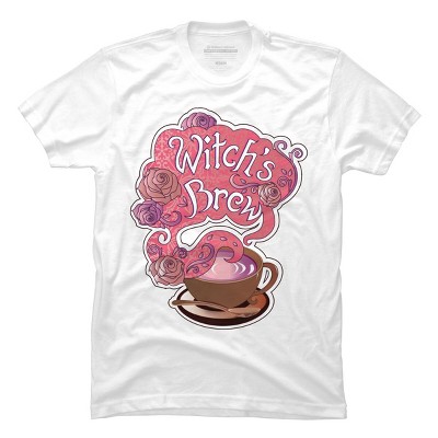 Men's Design By Humans Witch's Brew Cup of Coffee Pretty Halloween Concoction Shirt By TronicTees T-Shirt