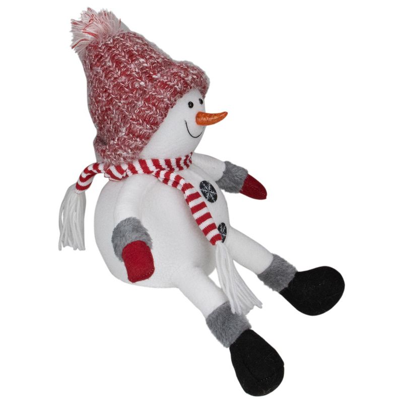 Northlight 16" Red and White Sitting Snowman Christmas Tabletop Decoration, 3 of 6