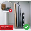 LunaLulinlk Black (2 Pack) Extra Tall Steel Baking Pan Organizer Rack for Cabinet Storage or Kitchen Counter, Cookie Baking Sheet Organizer - 2 of 4