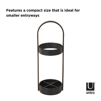 Bellwood Resin-Based Water-Resistant Umbrella Stand with Wood Veneer