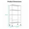 5-Tier Storage Shelves with Wheels, Metal Garage Shelving,  Adjustable Pantry Shelf, Commercial Shelving - 2 of 4